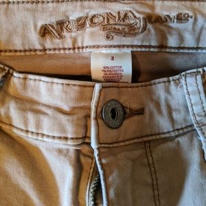 Khaki coloured skinny jeans